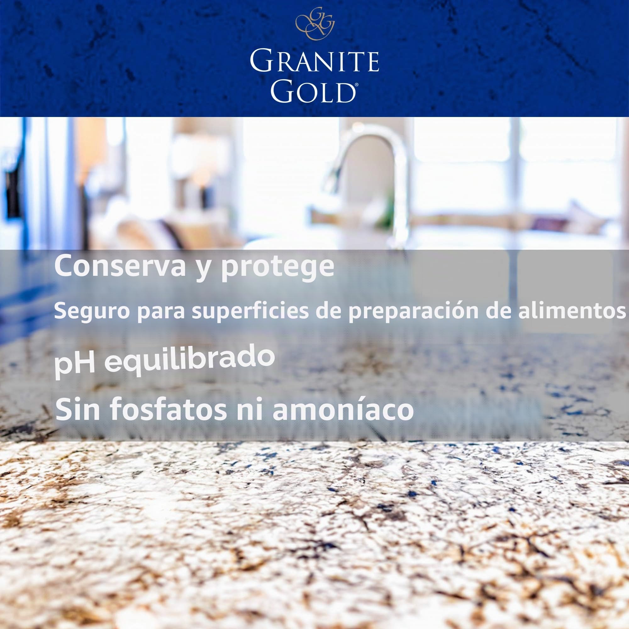 Granite Gold Limpiador diario para granito, mármol y otras superficies de piedra natural y cuarzo, 32 onzas