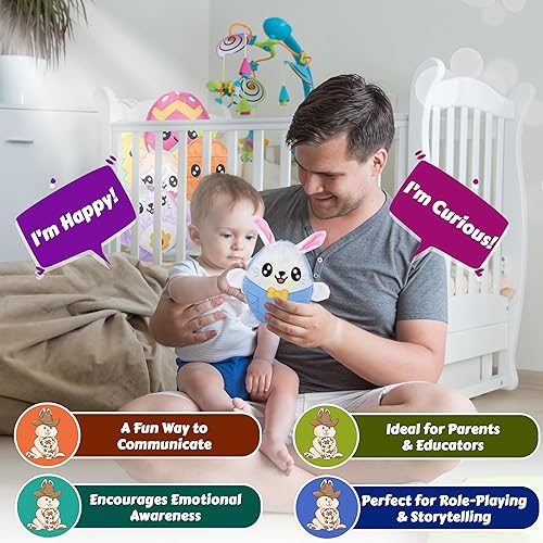 Miniatura 4 de Forest & Twelfth Juego de 3 peluches reversibles de Pascua de 6 pulgadas, 2 en 1, ideales para rellenos de cestas, recuerdos de fiesta, regalos de