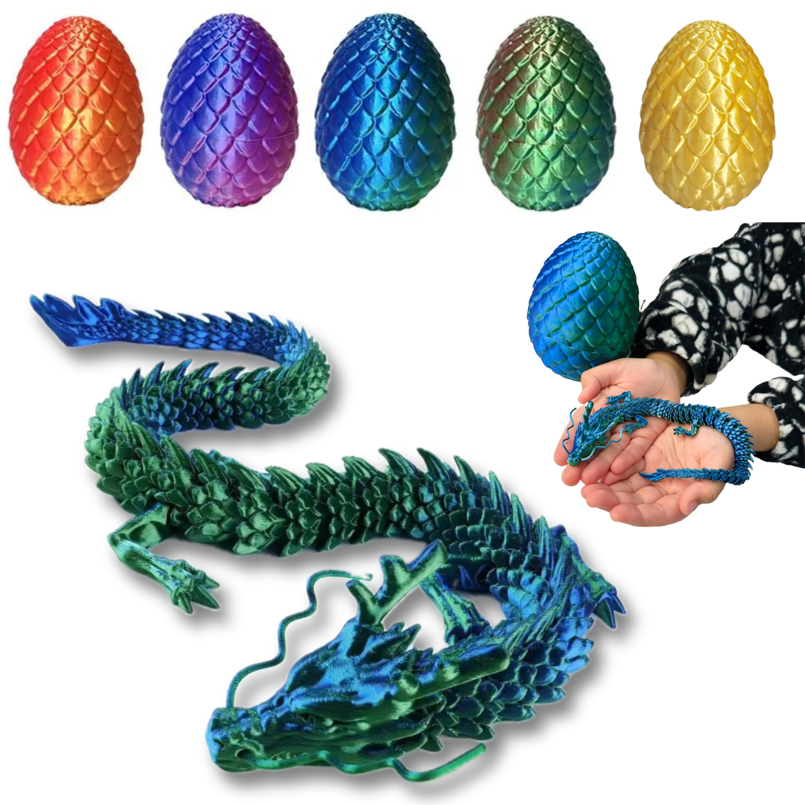 3D Egg Fidget Toy, Beast Crystal Egg, Flexible Joints Home Decor Executive Desk Toys, Articulated Beast