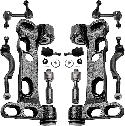 Miniatura 181 de Detroit Axle - Kit de suspensión frontal de 10 piezas para Chevy Trailblazer EXT GMC Envoy XL XUV Buick Rainier Isuzu Ascender Olds Bravada, brazos