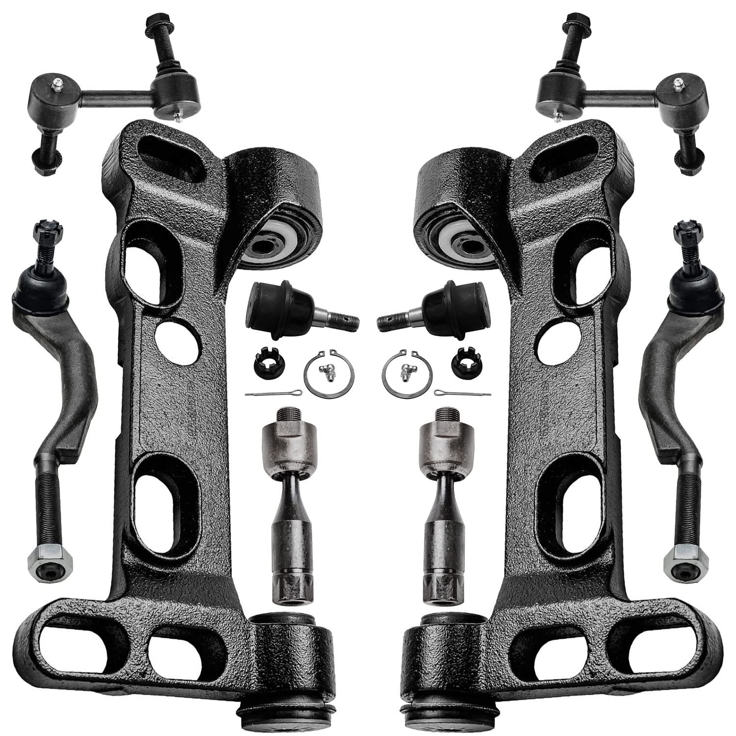 Detroit Axle Front Lower Control Arm Brackets + Lower Ball Joints + Sway