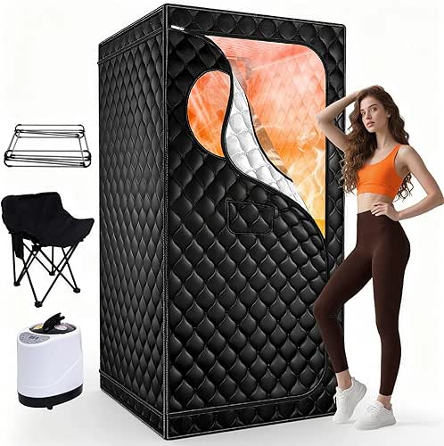 Portable Sauna for Home, Upgraded Personal Steam Sauna Box with