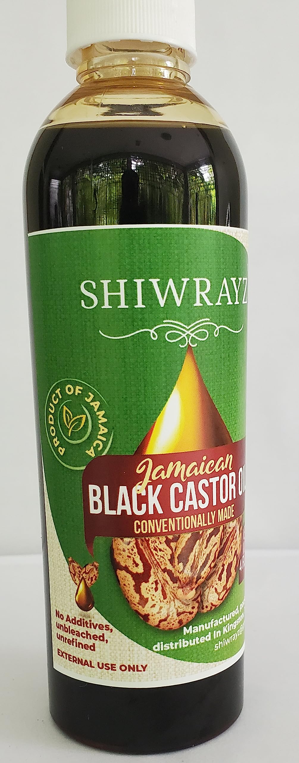 SHIWRAYZ Jamaican Black Castor Oil For Hair Growth, Hair Oil, Hair Growth Oil, Natural Hair Grower, 100% All Natural, No additives, No Salt- 4oz