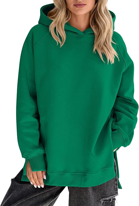 ANRABESS Hoodies for Women Oversized Fall Fashion Outfits,Green,L