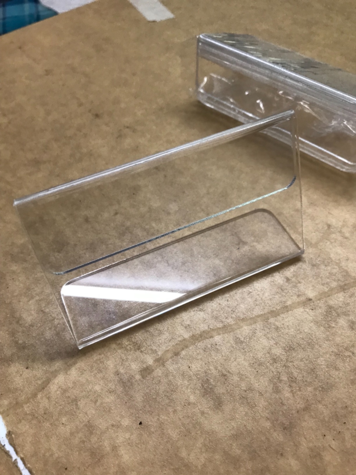 3D Sign Acrylic Table Display Label Price Tag Name Card Holder Stands ...
