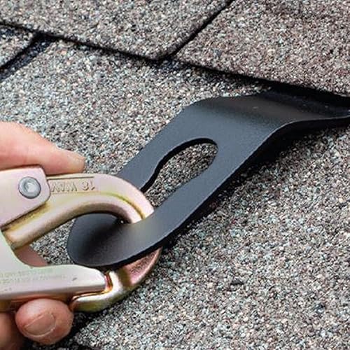 Miniatura 29 de Tie Down Paquete de 25 clips de anclaje para techos, anclaje de techo, anclaje de madera, negro, uso con arnés de techo, arnés de seguridad, cuerdas