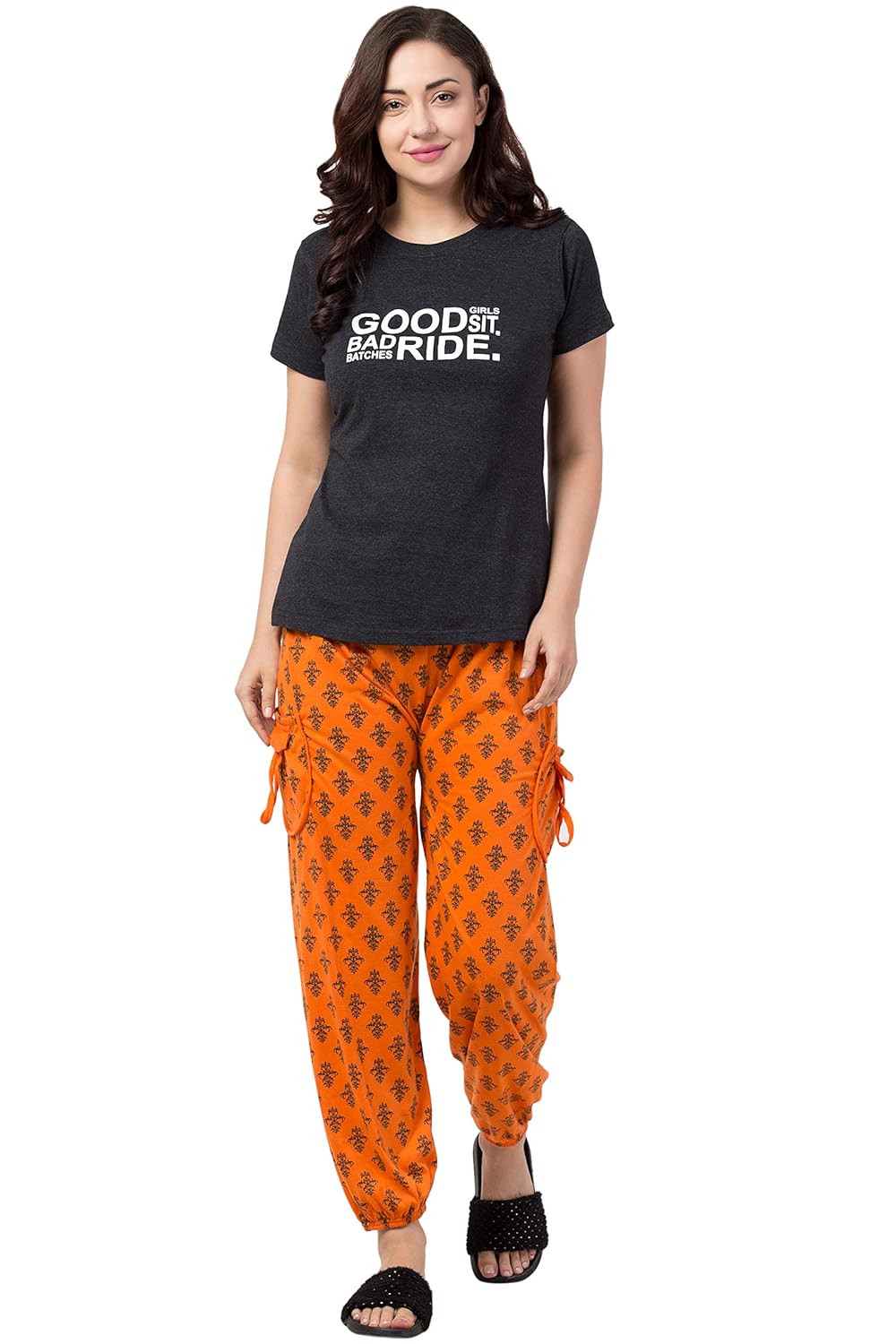 FUNDAY FASHION Women’s Cotton Embroidered Pajama Set