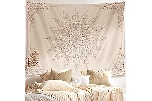 Damanse Floral Bohemian Tapestry - Cream Tapestry Wall Decor