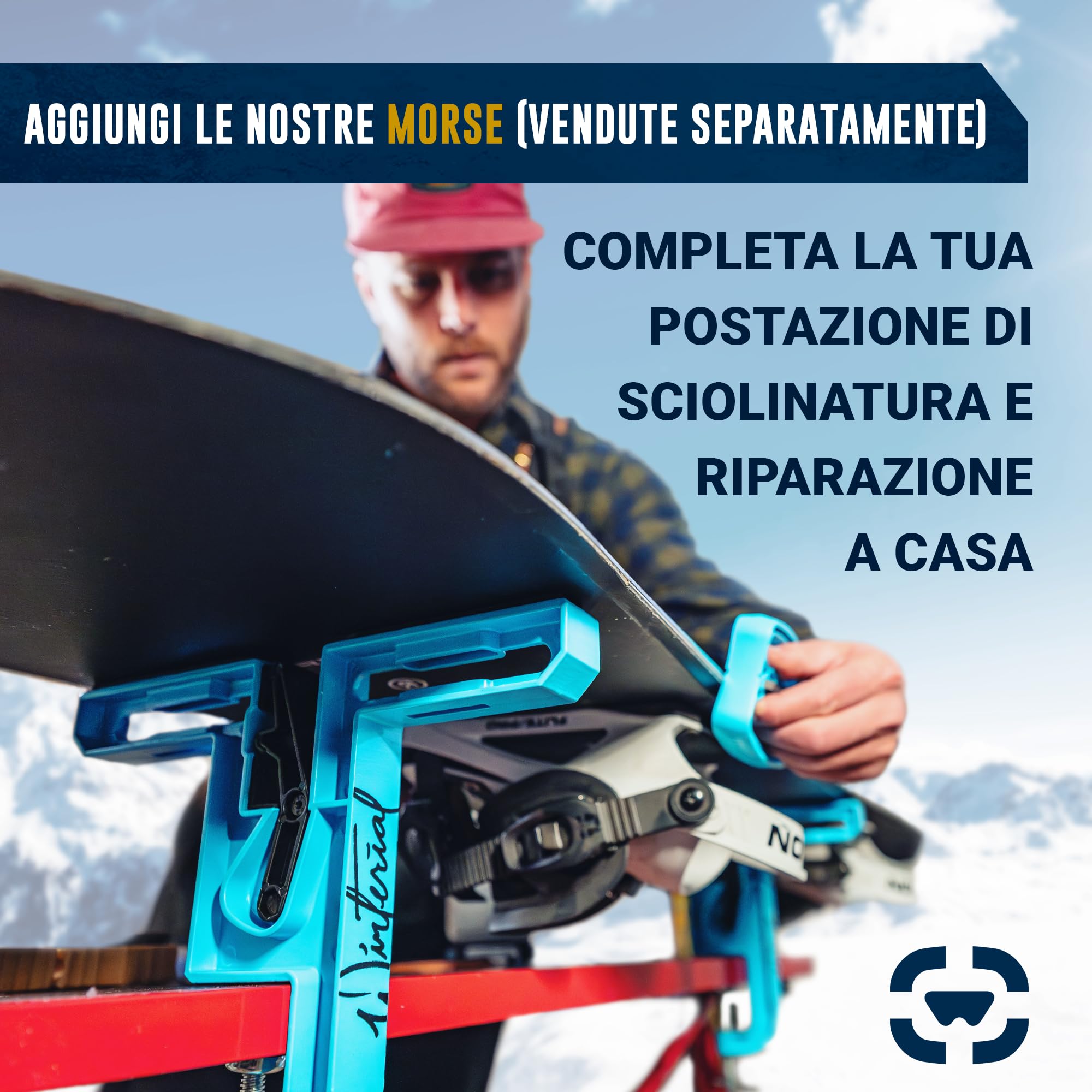 Winterial Kit di Messa a Punto per Snowboard e Sci, con Ferro, Cera per Snowboard per Tutte Le Temperature