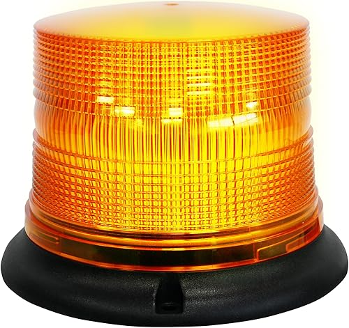 Miniatura 13 de HELLA H27115001 K-LED 40 Luz de advertencia de baliza compacta de montaje fijo, patrones intermitentes, impermeable, 11-110VDC, ámbar