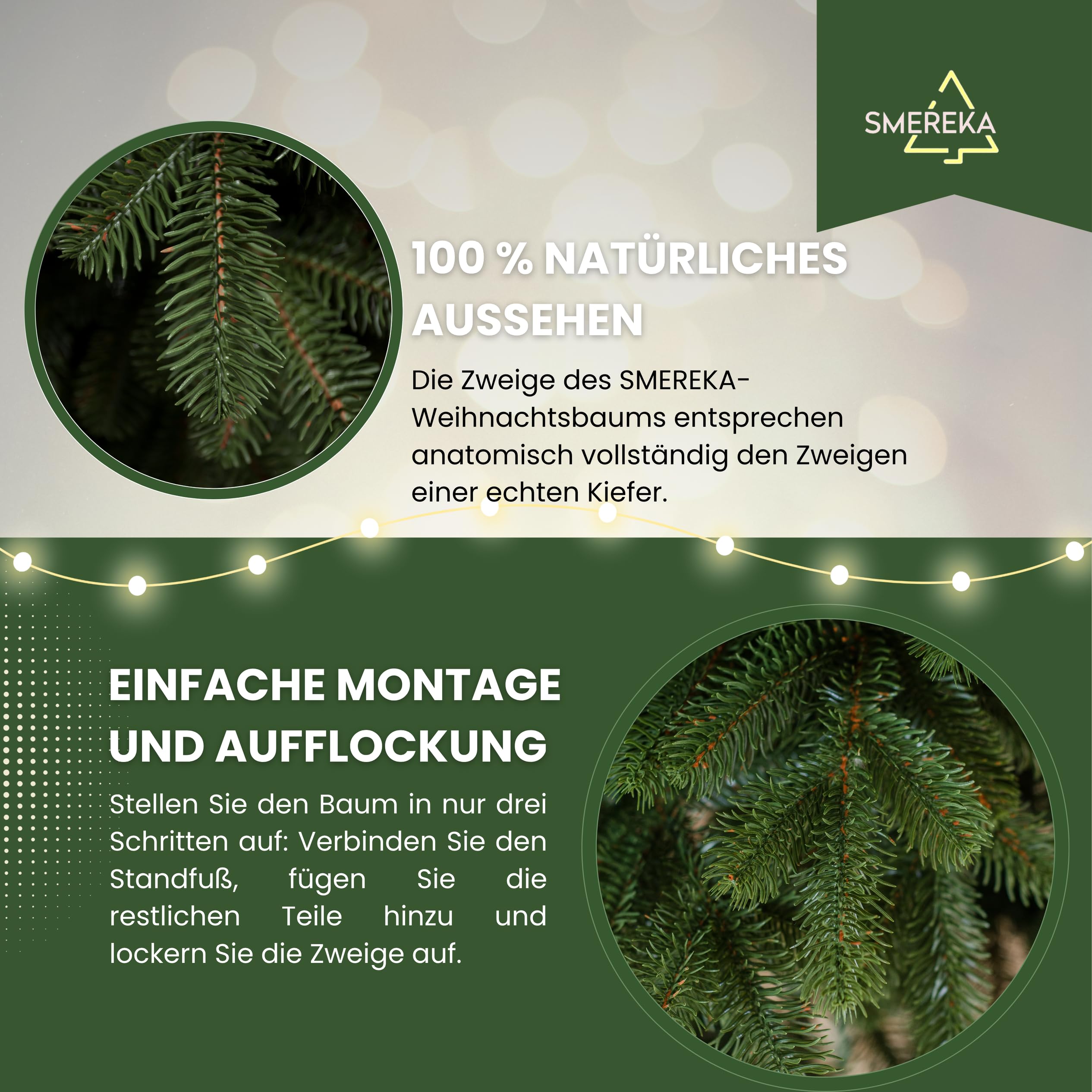 künstlicher weihnachtsbaum stellan Salcar Künstlicher Weihnachtsbaum mit Metallständer – Schnellaufbau  Kunstbaum – sekeymall main image 0