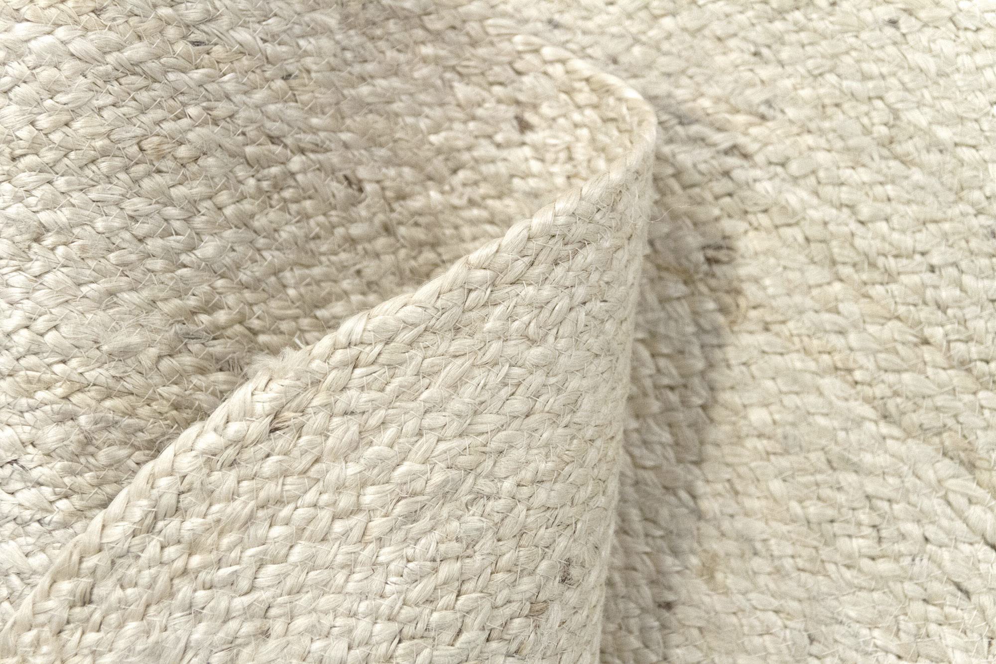 HAMID - Tappeto in Fibra di Juta Alhambra 100% Naturale Avorio Rotondo Intrecciato a Mano per Soggiorno, Sala da Pranzo, Camera da Letto, Corridoi (Avorio, 100x100 cm)
