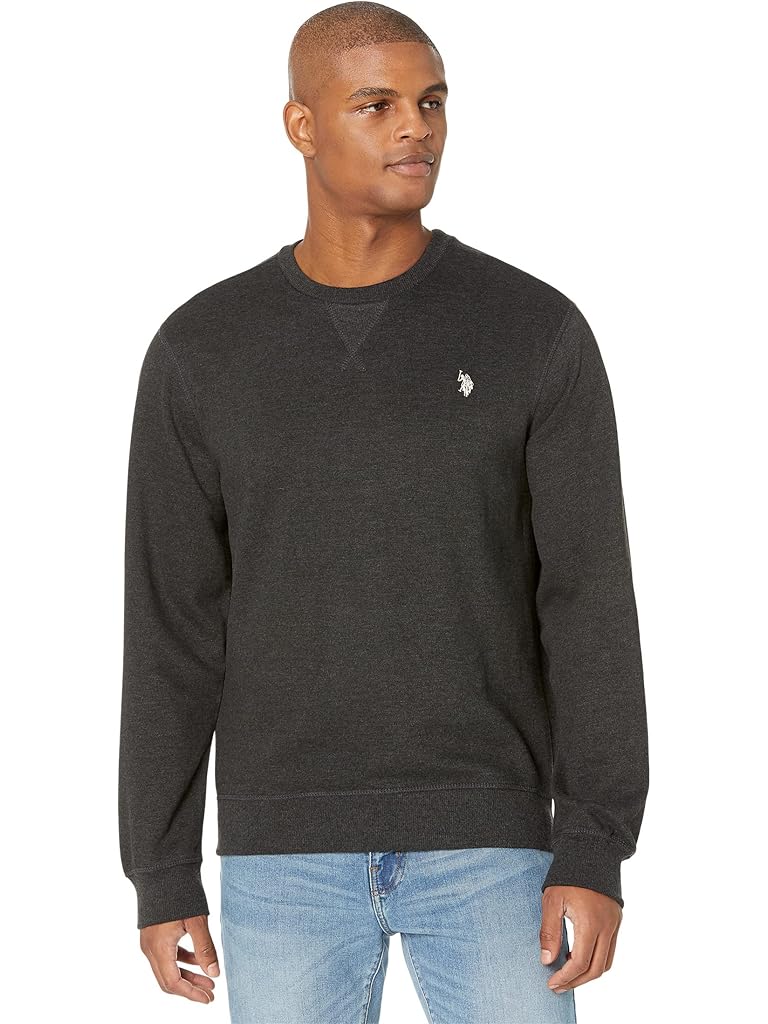 U.S. POLO ASSN. Long Sleeve Popover Crew Neck Fleece Sweatshirt