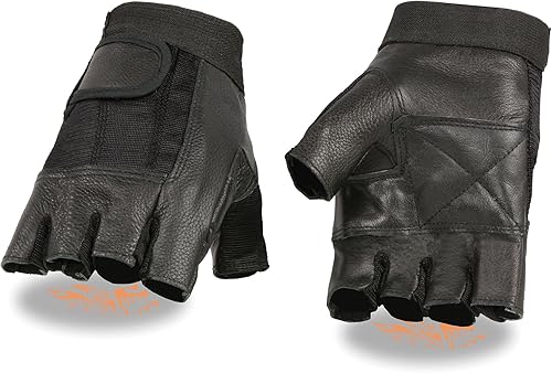 Xtreme de piel hombre material de malla sin dedos, piel, rojo, S