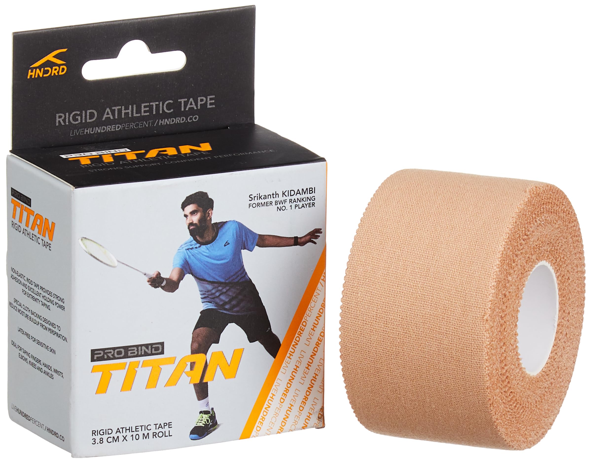 Rigid Athletic Tape | Non-Elastic Zinc Oxide Sports Strapping Tape | Strong Adhesive Joint Support for Ankle, Wrist & Knee