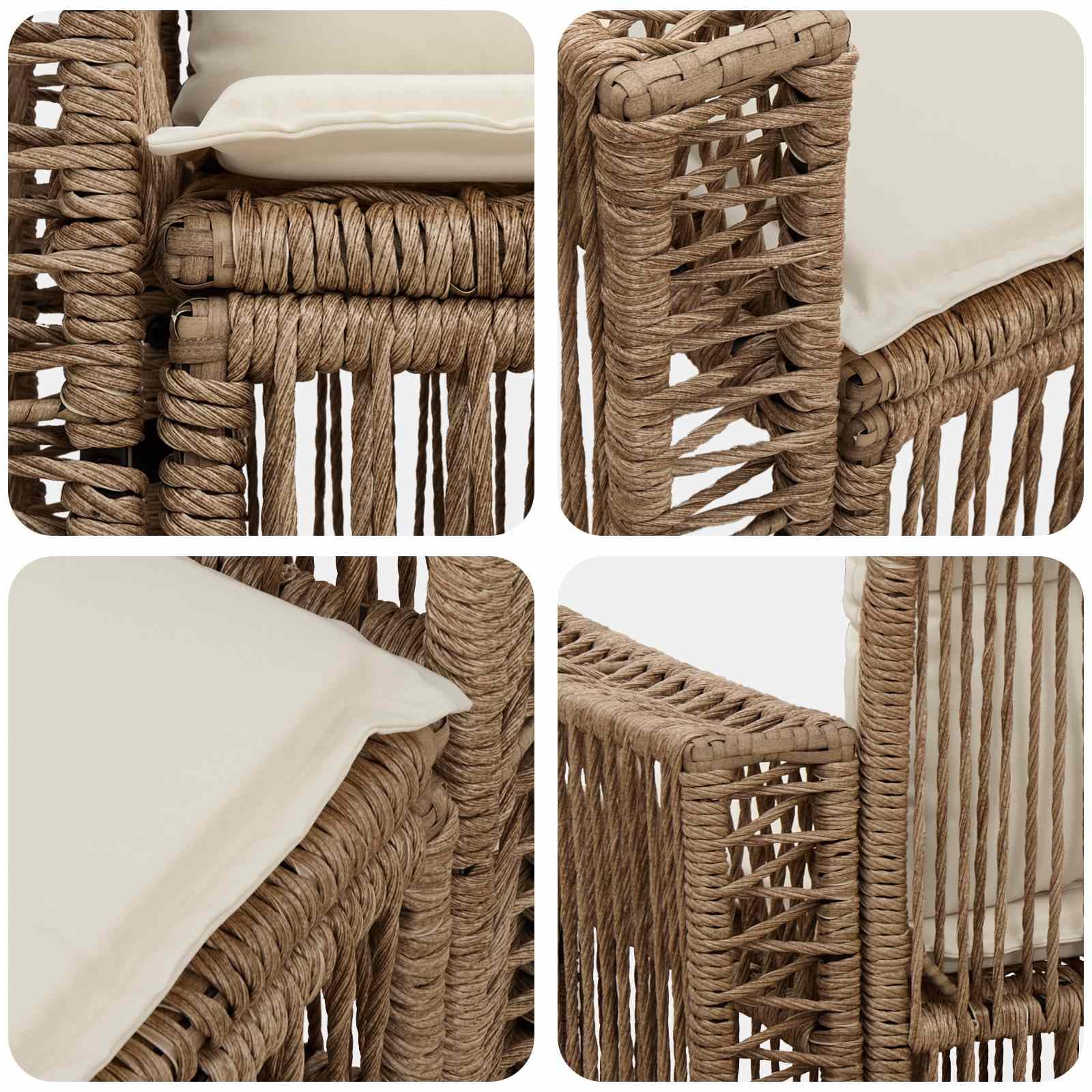 vidaXL Divano da giardino 2-Numero di posti Beige polyrattan