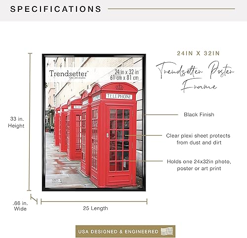 Miniatura 3 de Cuadro para póster de MCS Trendsetter, negro, 24 x 32 pulgadas, individual