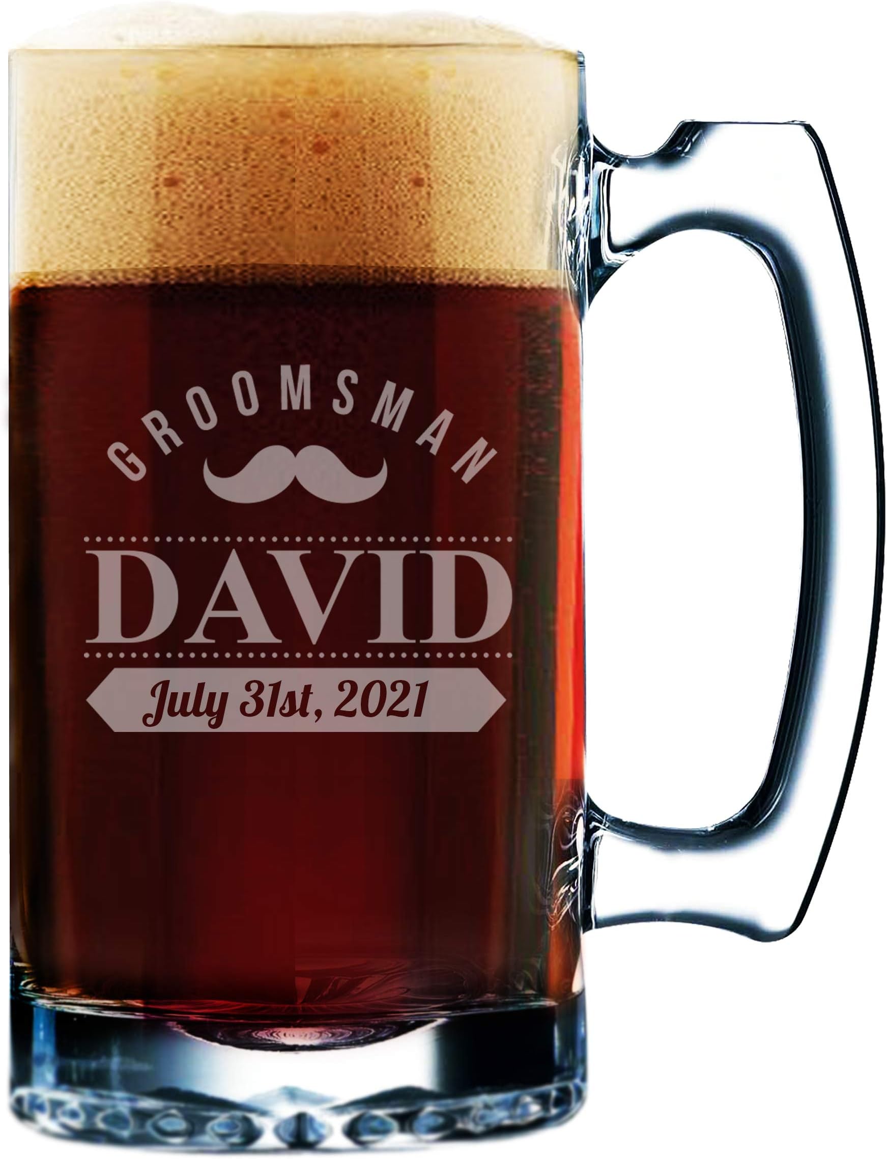Custom Beer Mug Set of 5 Personalized Beer Stein FREE ENGRAVING