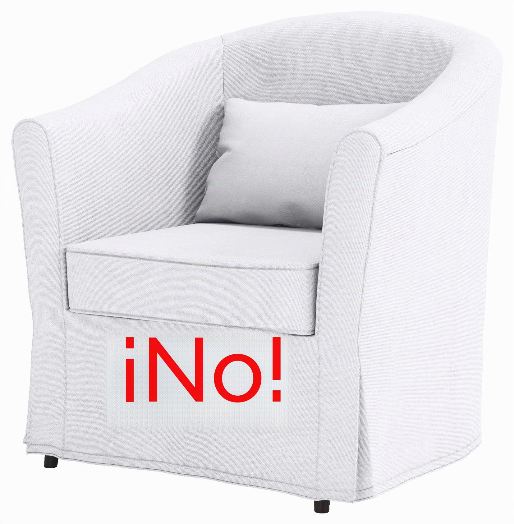 HomeTown Market Duable Ektorp Jennylund Funda de Repuesto para Silla Compatible con IKEA sillón Jennylund. Solo Funda (poliéster Lino Gris)