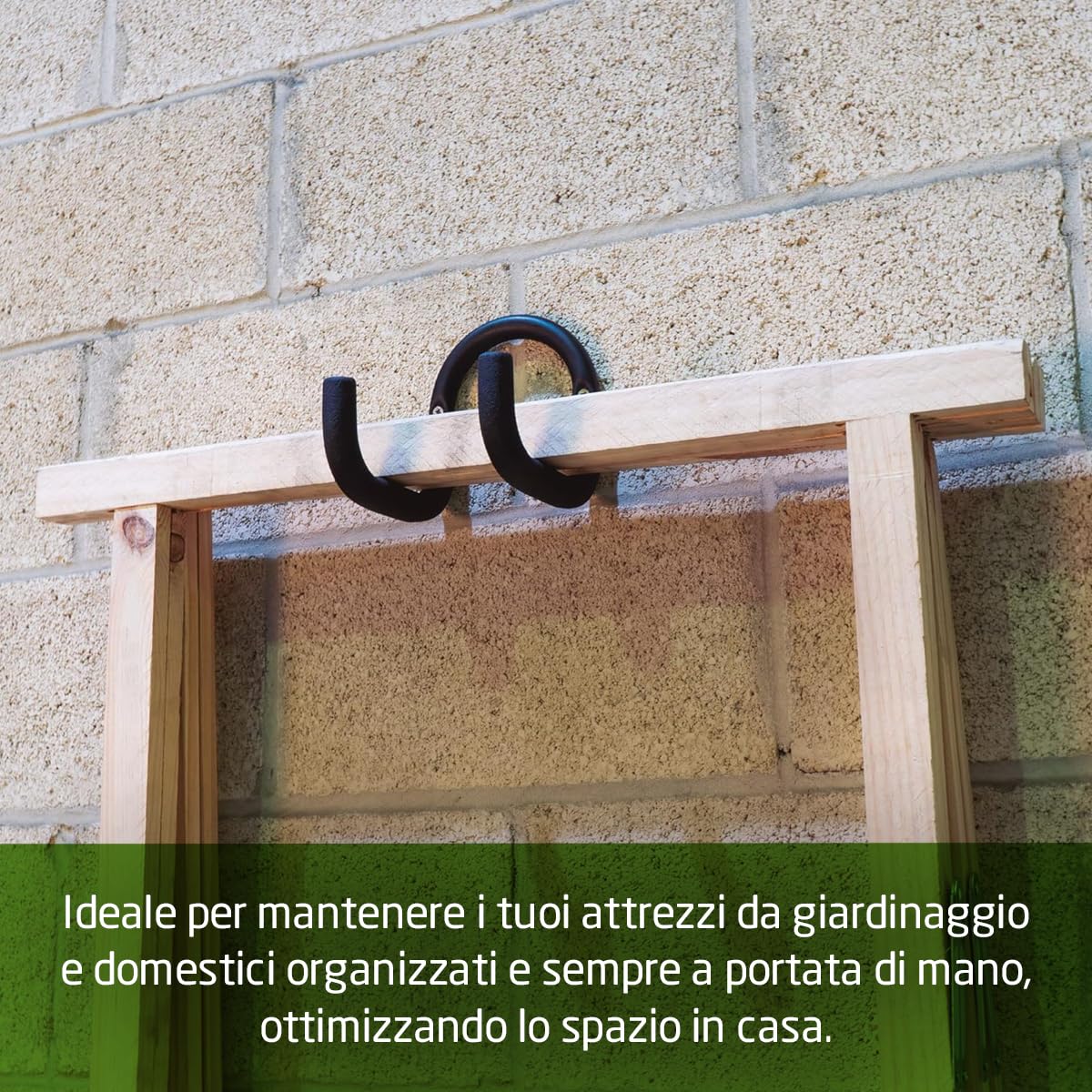 Amig Ganci Appendere Strumenti Supporto Parete Acciaio Zincato Rivestimento Gomma Antiscivolo Capacità Carico 60kg