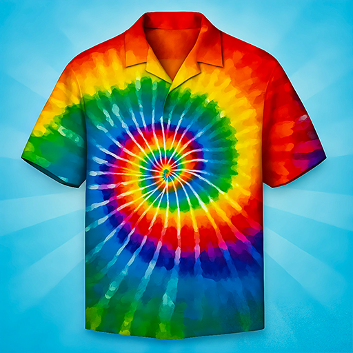 Tie Dye Fashion Makeover Coloring Master: DIY T‑Shirt Color Painting Rainbow Clothing Art Simulator Game