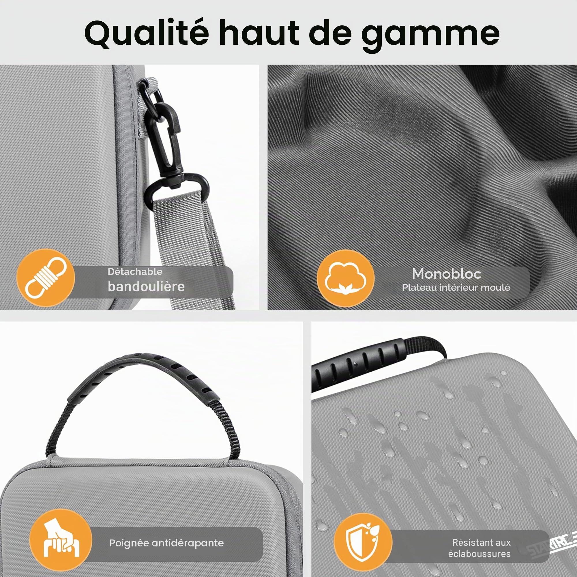 STARTRC Neo 2 Sac, Sac à bandoulière/main portable en PU pour drone DJI Neo 2 et accessoires de batteries