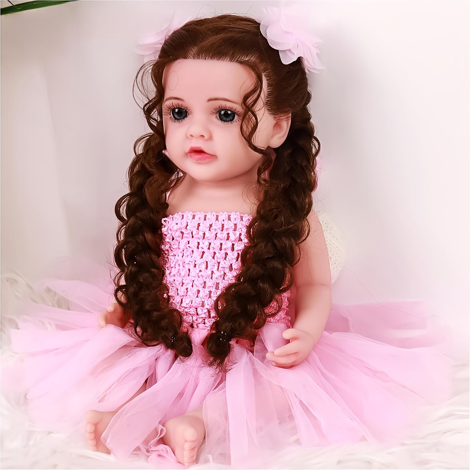 Reborn Baby Dolls Silicone Full Body 16 inch Reborn Dolls,Not Vinyl Dolls,Lifelike Reborn Baby Dolls (B)