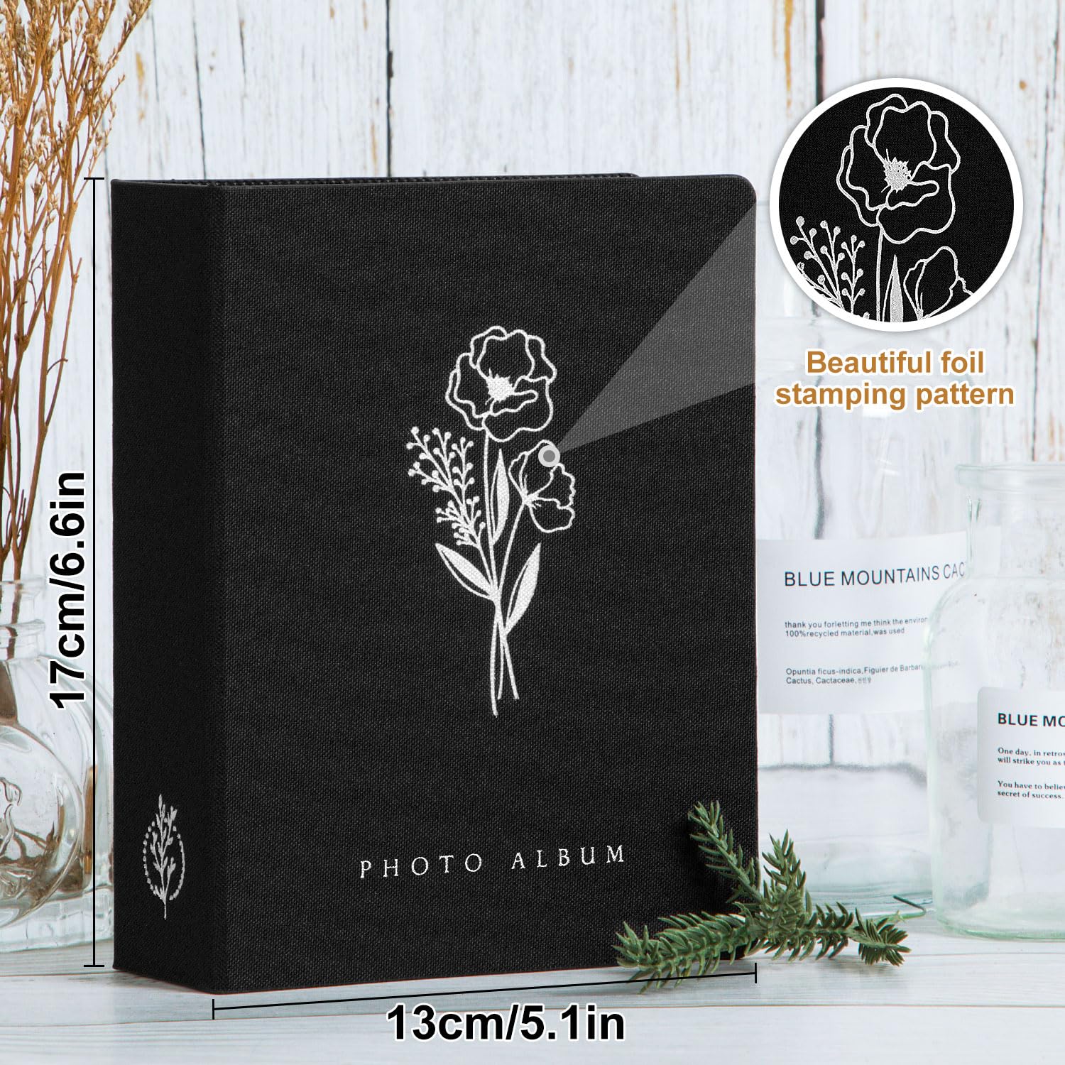 Snapklik.com : Lanpn Small Photo Album 4x6 2 Packs, Linen Hard Cover ...