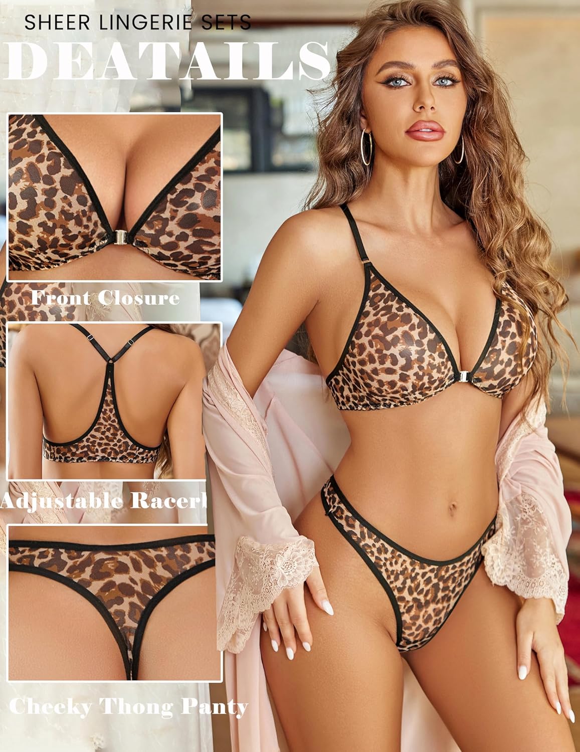 Avidlove Lingerie Set for Women Mesh Bra and Panty Sets 2 Piece Sexy Underwear Sheer Babydoll Outfits S-XXL - Image 2