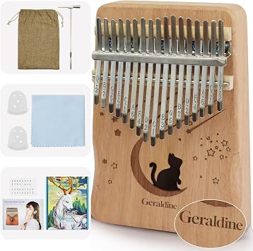 17 Key Kalimba Thumb Piano - Personalized with Your Name, Engravable Finger Piano, Perfect Musical for Birthdays & Holidays-D