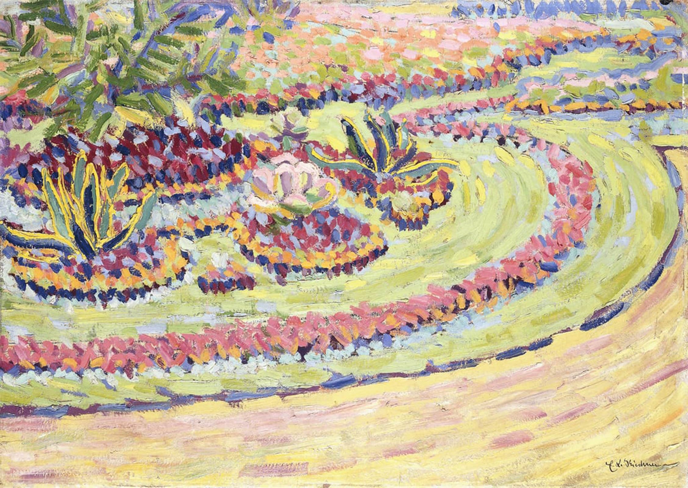 ARTXLXXBN Famous Art Print Poster Vintage Wall Art Flowering Trees by Ernst Ludwig Kirchner Canvas Art Poster for Home Decor 60x90cm