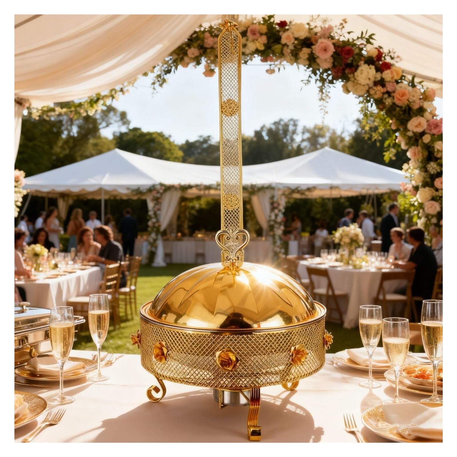 Ensemble de réchauds for buffets chafing dish