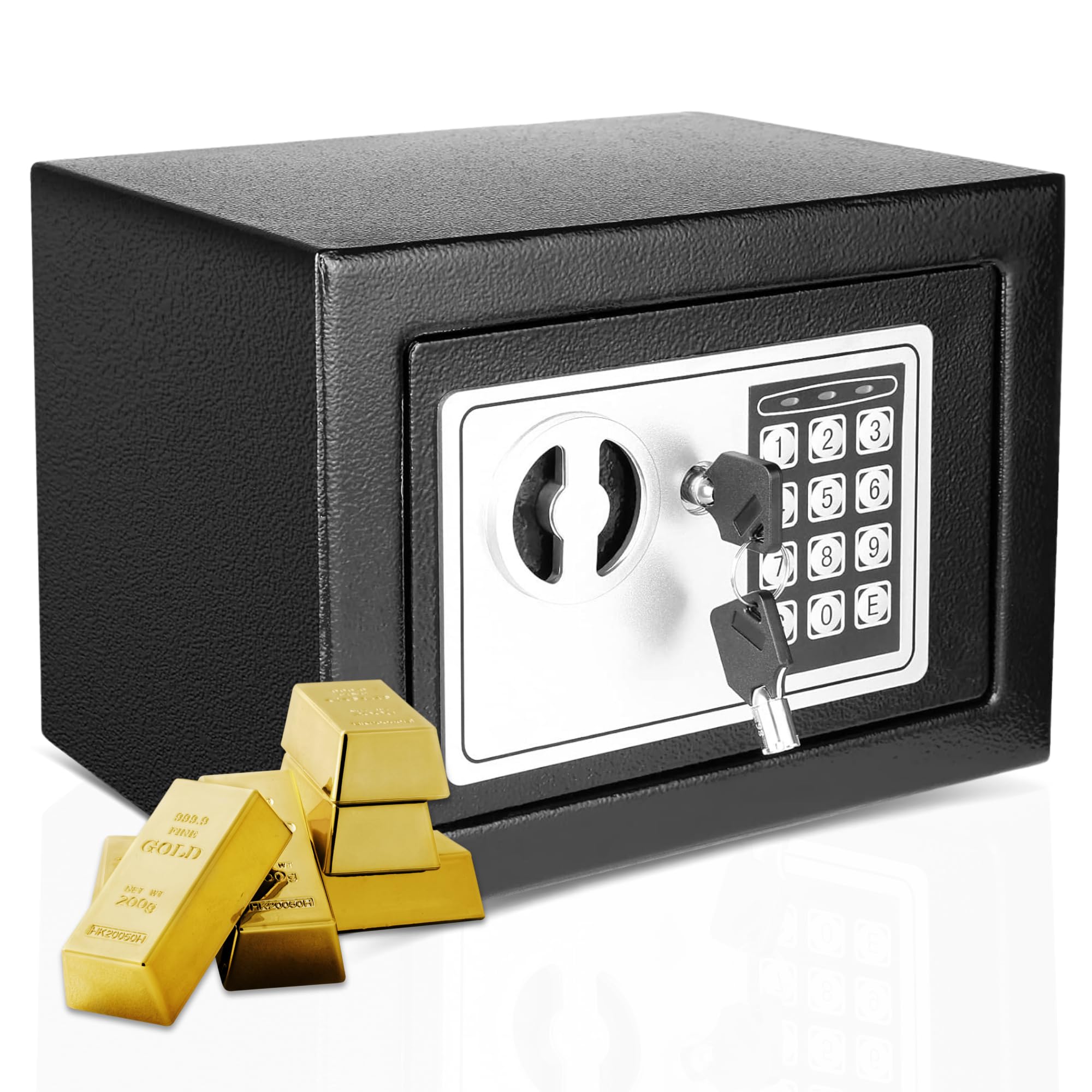 Caja Fuerte Pequeña Camuflada Electrónica Con 2 Llaves - Empotrable Digital Con Código Estilo Cofre - Mini Safe