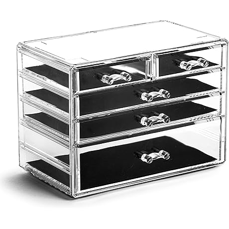 BINO THE MANHATTAN SERIES 5-Drawer Acrylic Lash Cart Organizer and Storage