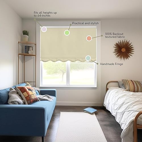 Miniatura 8 de CHICOLOGY Persianas enrollables opacas personalizadas, sin cordón, para el hogar, tratamientos de ventana, persianas de puerta, persianas opacas,