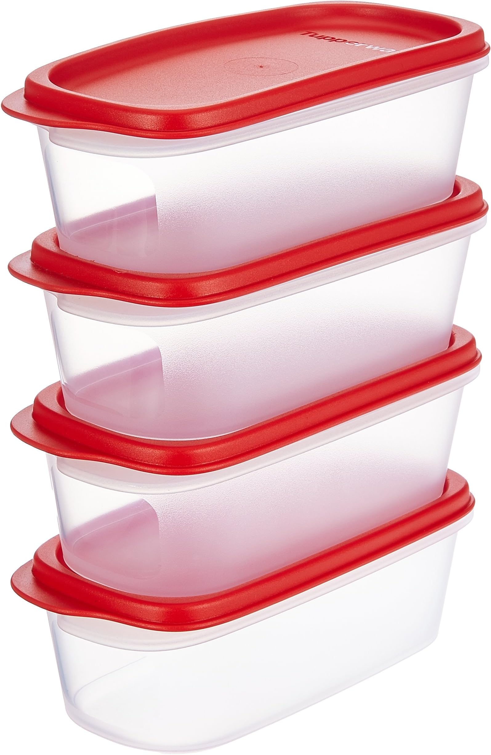Plastic Smart Saver Storage Container Sets (4, 500 Ml), Red, Blue