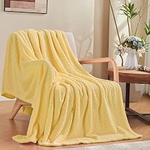 inhand Champagne Gold Fleece Throw Blanket for Couch, Super Soft Flannel Blanket, Lightweight Fuzzy Blankets Sofa Bed Office, Washable Cozy Plush Fleece Blankets&Throw for All Season50x60 Inches