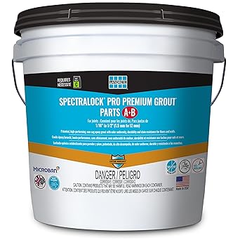 LATICRETE SPECTRALOCK PRO Premium Durable Stain Proof High Performance East to Use Non Sag Epoxy Tile Grout AB Full Unit/Requires 9 LB Part C Carton