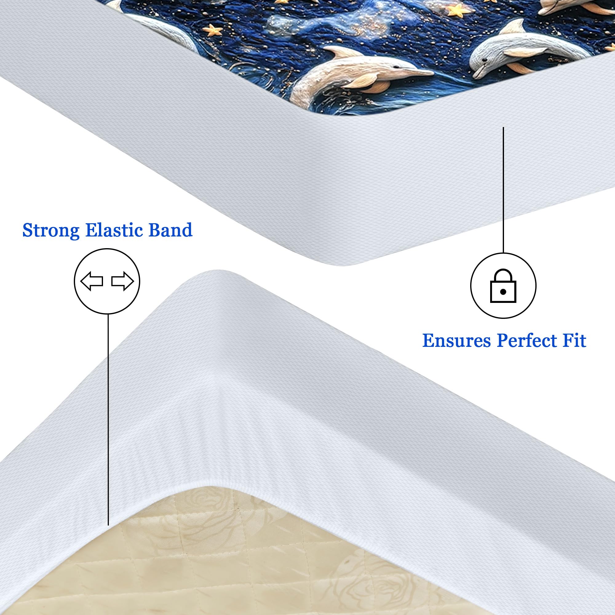 Waterproof Mattress Protector Single,90x190cm Mattress Cover for Bed,30cm Deep Pocket Fitted Sheet Style Mattress Protector with Elastic Rubber Band - Image 4