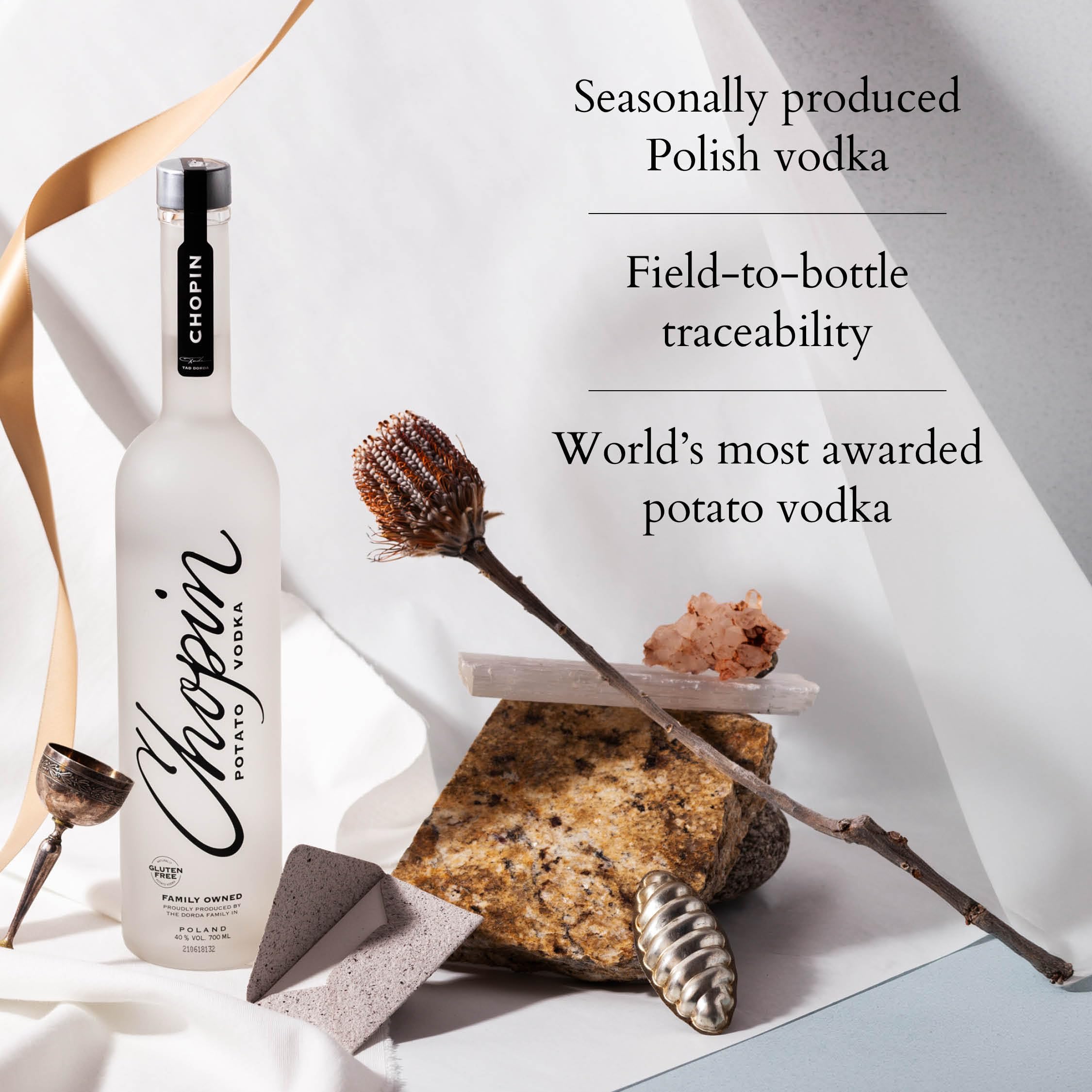 Chopin Potato-Vodka – Polnischer Single-Ingredient Premiumvodka auf Kartoffel-Basis 0,7l