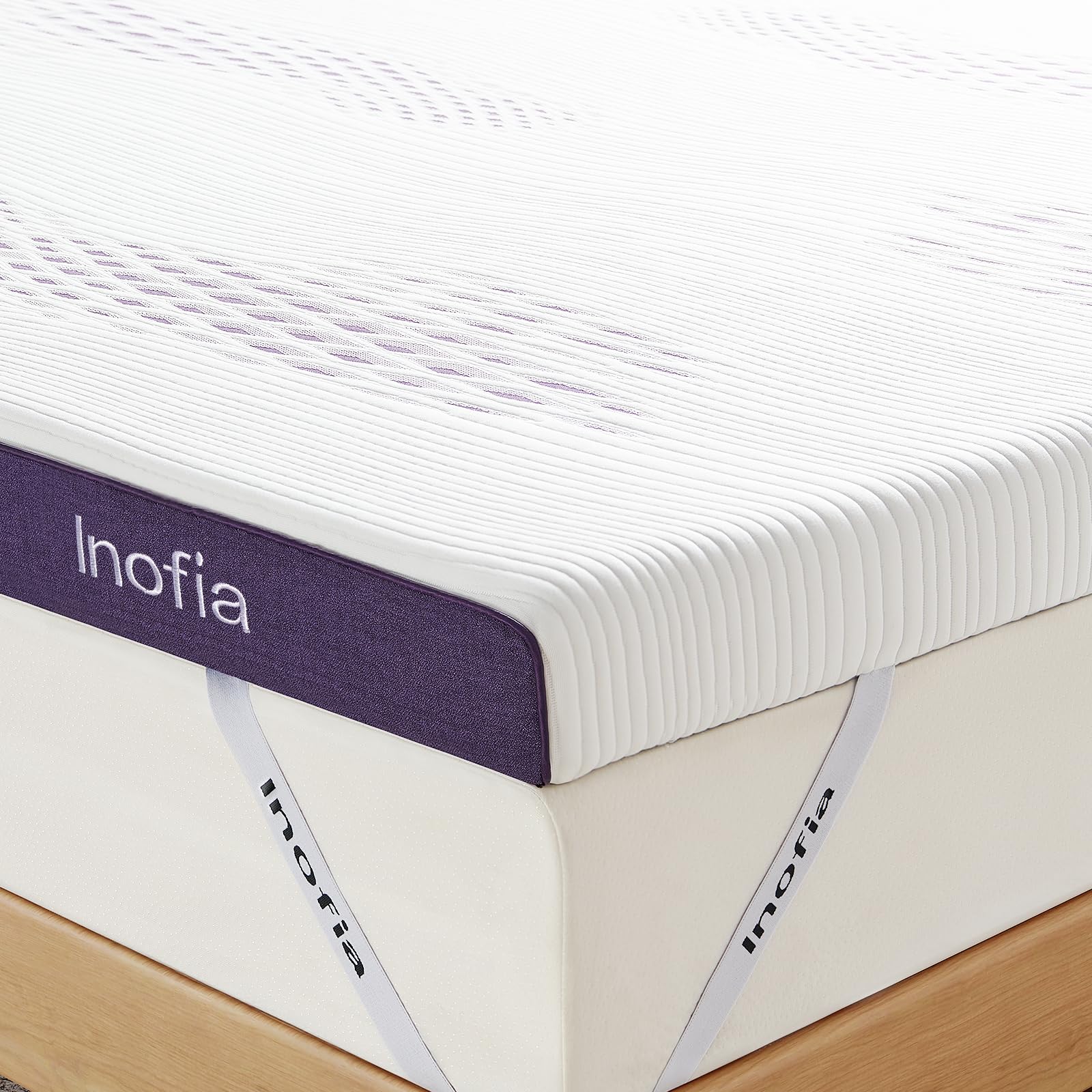 Inofia Gel Memory Foam Mattress Topper Double, 10CM GELEX Bed Topper with Washable Cover, Pressure Relief | Sleep Cooler, 2 Layer Foam for Rest Easy, 100-Night Home Trail (135x190) — image 1