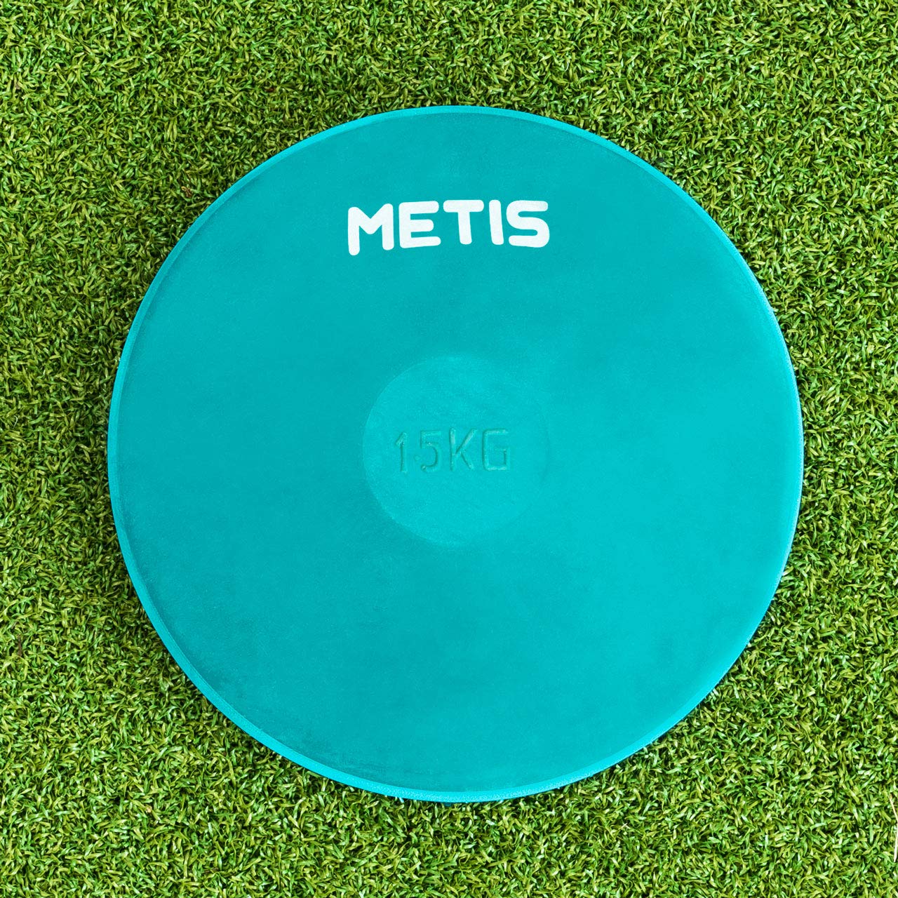 METIS Disco de goma para entrenamiento 1,5 kg verde