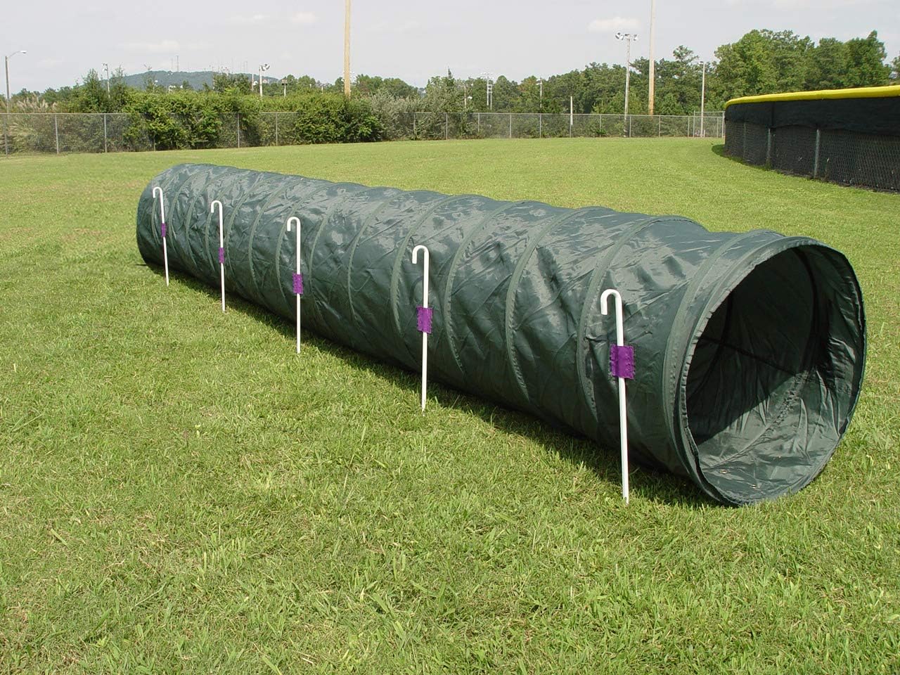 - 14' Dog Agility Tunnel with Stakes, Multiple Colors Available (Hunter)