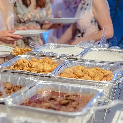 Miniatura 9 de Juego de 39 piezas desechables de tamaño completo con latas de combustible de 6 horas, cubiertas, utensilios de servir, juego de platos de alta