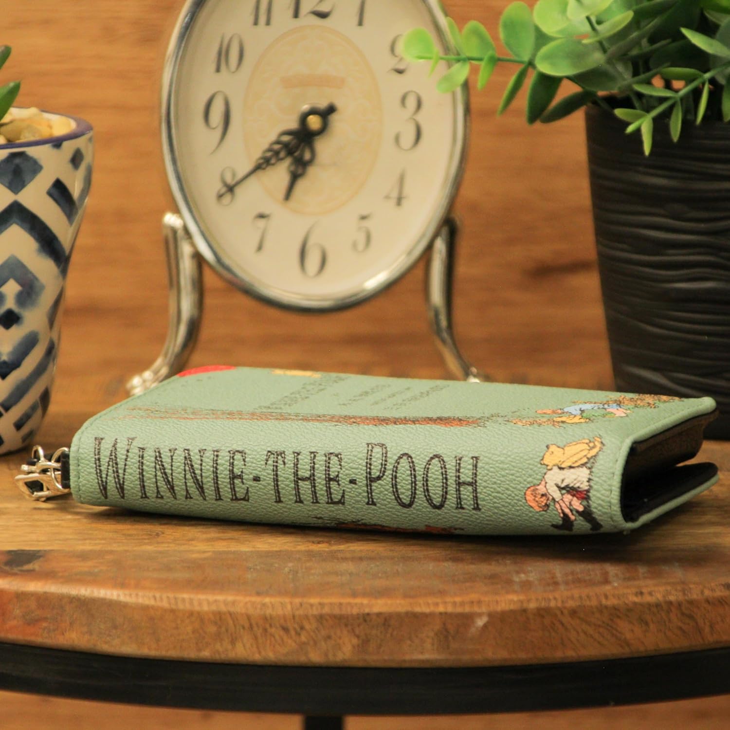 Things2Die4 Sage Green Winnie The Pooh Book Wallet Wristlet – ID Holder, Snap Close, Zipper Coin Pouch, 4 Card Slots, and Bill Pockets – Perfect for Fans - Image 5