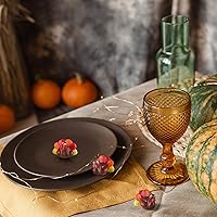 Vista 5 de Dandat 6 piezas de mini platos de pavo de Acción de Gracias, decoración pintada a mano, mini pavo para fiesta de Acción de Gracias, regalo