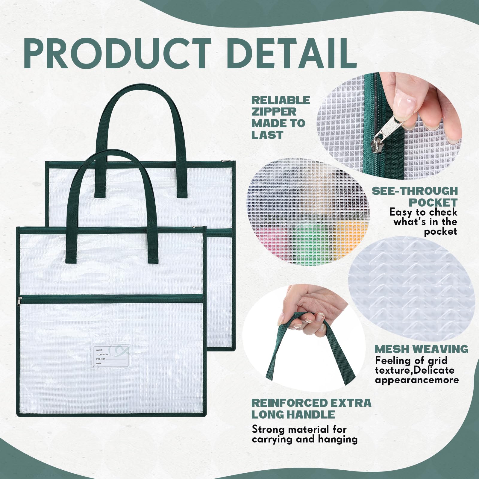Amazon.com: Feifeiya 2 Pack 17.7 Inch Sew Project Bag Needlepoint