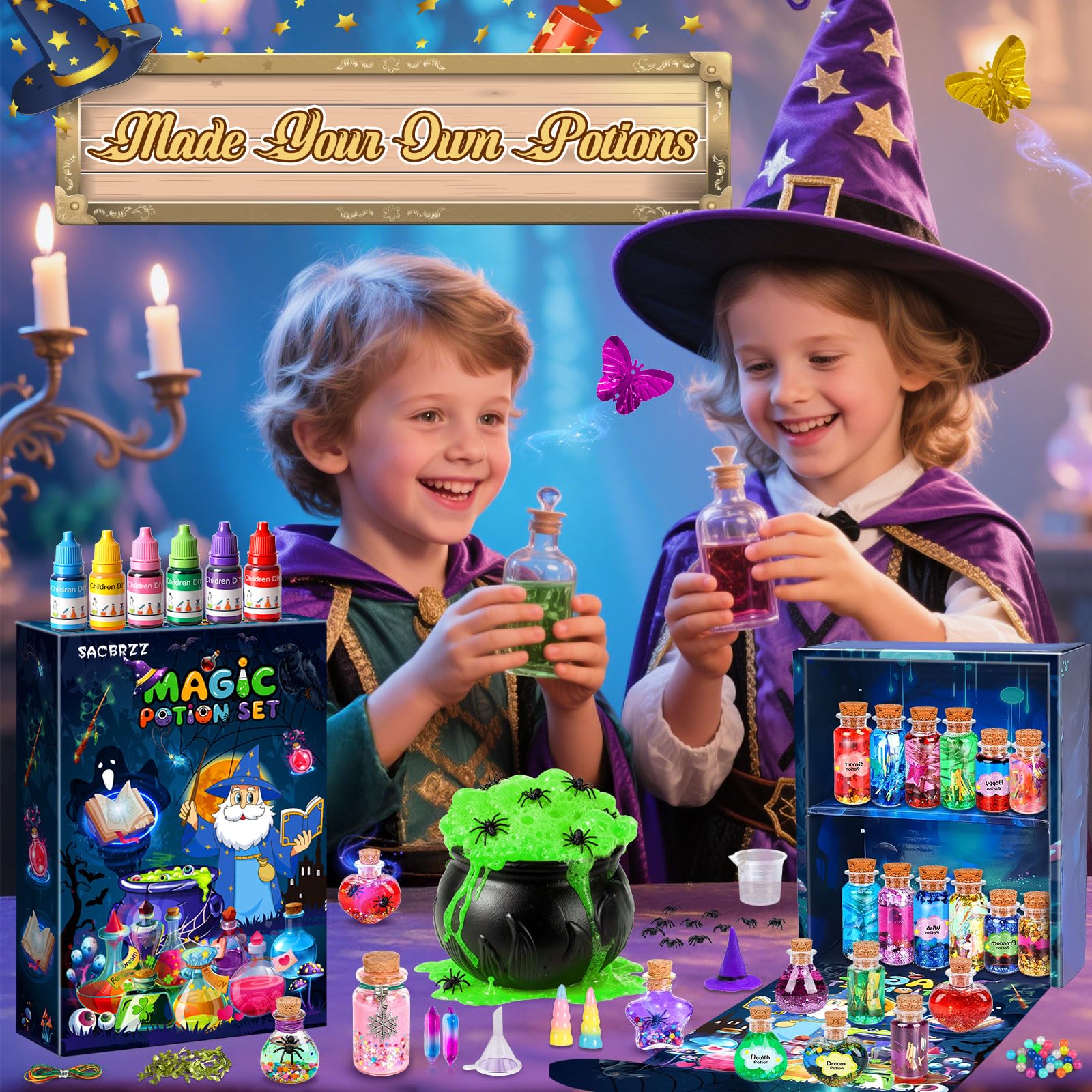Magiczne mikstury dla dzieci, miks 20+ wróżek, magiczne eksperymenty