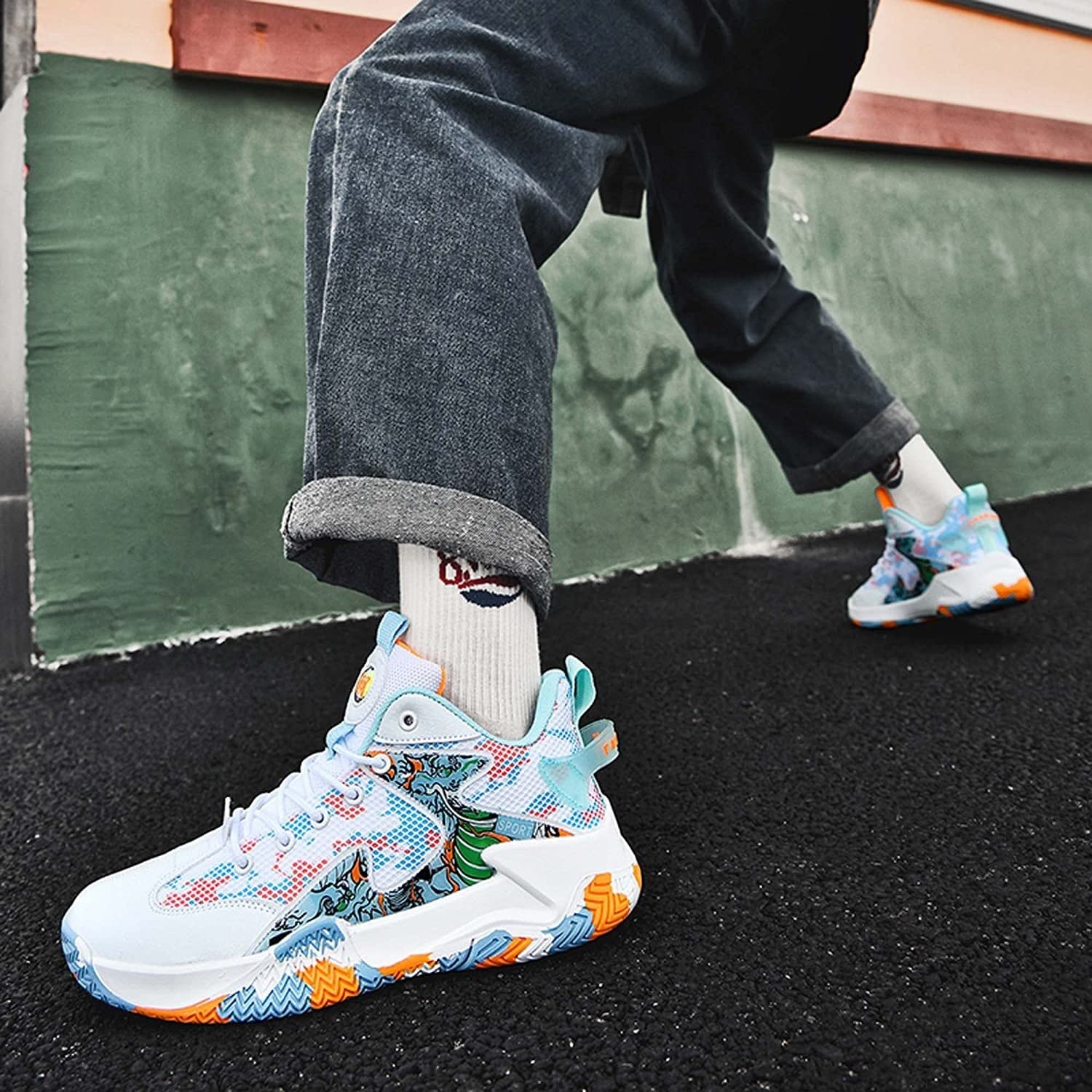 Chaussures De Basket Homme Bolognifi - Antidérapantes, Respirantes - Pour Sport Et Entraînement Extérieur - 2