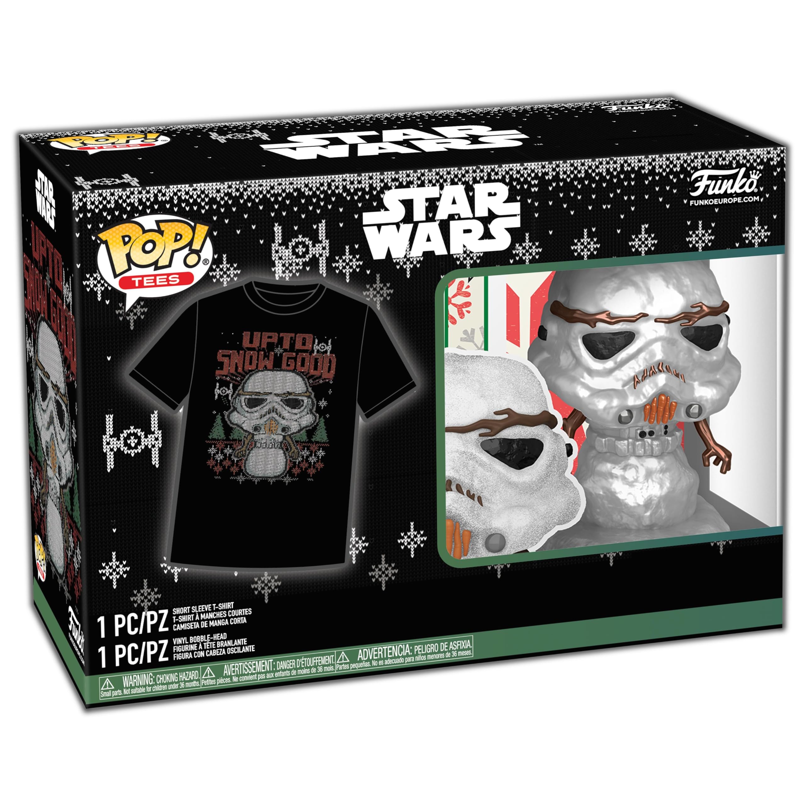 Funko POP! & Tee: Star Wars, Holiday Stormtrooper, Metallic, Medium, T-Shirt, Clothes With Collectable Vinyl Figure - Image 2